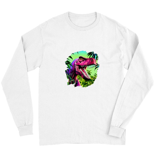 Dinosaur Pet Scary T rexs Dinosaur In Jungle Tyrannosaurus Rex Long Sleeves