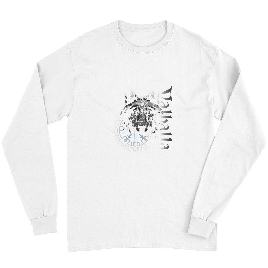 Coyote Mammal Valhalla wolfs Wolves Odins Runes Norse Compass Vikings Long Sleeves