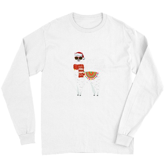 Llama Pet fleece feliz navidad llama christmas pajamas llamazing Long Sleeves