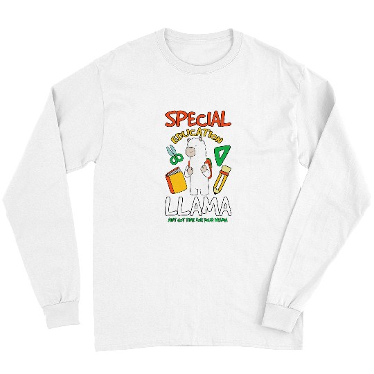 Llama Pet Special Education Llama Back To School SPED Teacher Long Sleeves