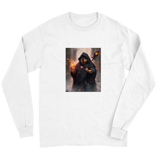 Rottweiler Wizard Funny Dog Magic Long Sleeves