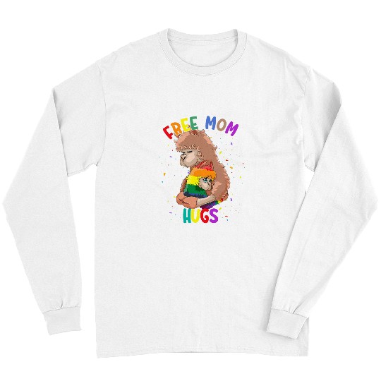 Llama Pet frees Mom Hugs Rainbow Gay Pride LGBT Pride Month Long Sleeves