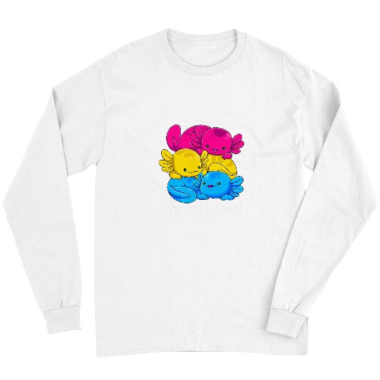 Axolotls Pet LGBT Pansexual Axolotls Pride Flag Pansexualotl LGBTQ Pride Month Long Sleeves