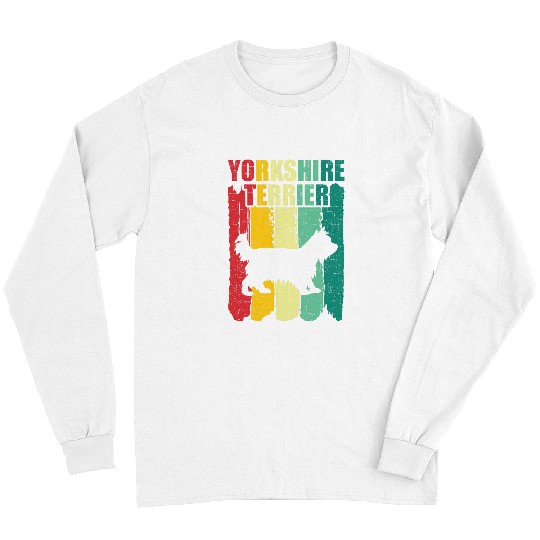 Yorkshire Terrier Retro vintages 70s 80s Style Long Sleeves