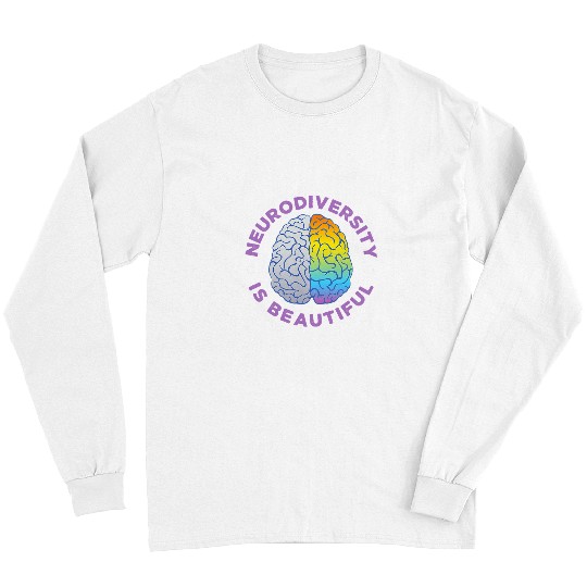 ADHD Ribbon Neurodiversity Is Beautiful ADHD Brain Mental Health Long Sleeves