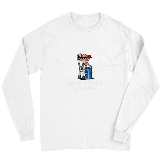 Grumpy Old Retired Biker Mens Funny Motorcycle Owners Long Sleeves