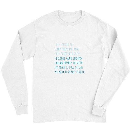 Bedtime Affirmations For Adults SelfCare For Bartender Long Sleeves