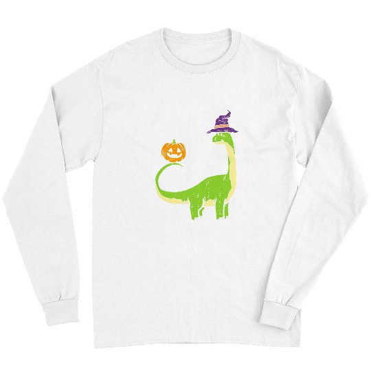Dinosaur Pet Brachiosaurus Witch Pumpkin Halloween Dinosaur Brontosaurus Long Sleeves