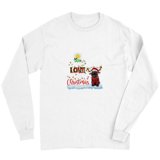 Affenpinscher Pet Santa Hat Reindeer Costume Christmas Light Long Sleeves