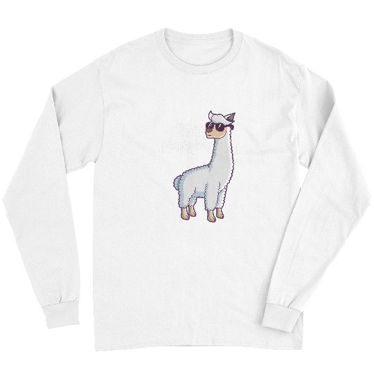 Llama Pet Spit Happens Llama Alpaca Camelid Long Sleeves