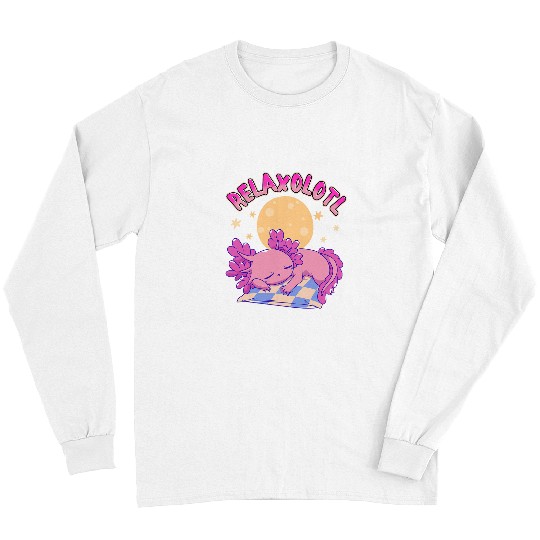 Axolotls Pet RelAxolotls Cute Axolotls Lazy Animal Salamander Axolotls Lover Long Sleeves