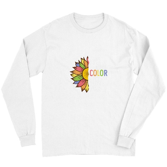 Autism Puzzle ASD Spectrum Neurodiversity Sunflower Long Sleeves