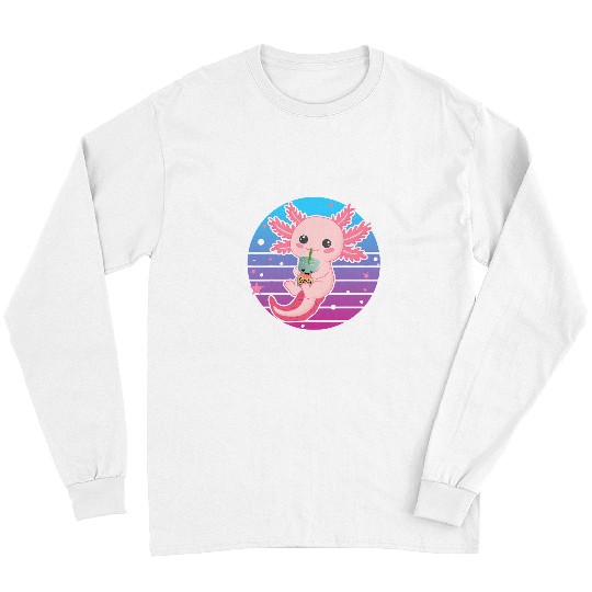 Axolotls Pet Kawaii Boba Tea Bubble Milk Anime Long Sleeves