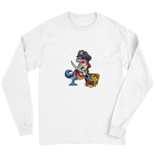 Dinosaur Pet Scary Halloween Pirate Dinosaur T rexs Jackolantern Boys Men Long Sleeves