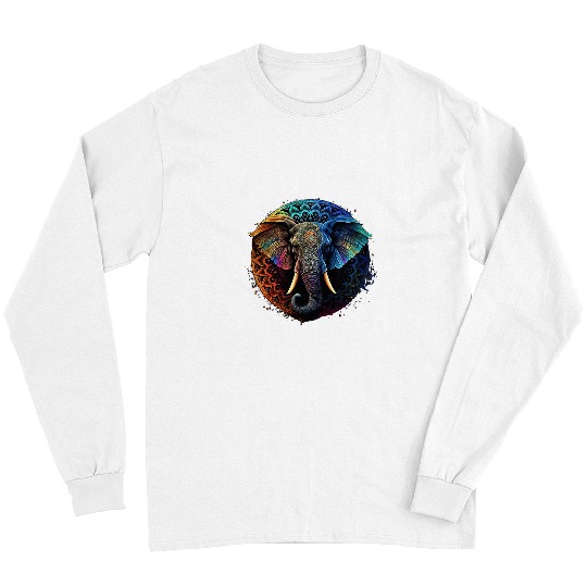 Elephant Mammal Mandala Art Animal Long Sleeves