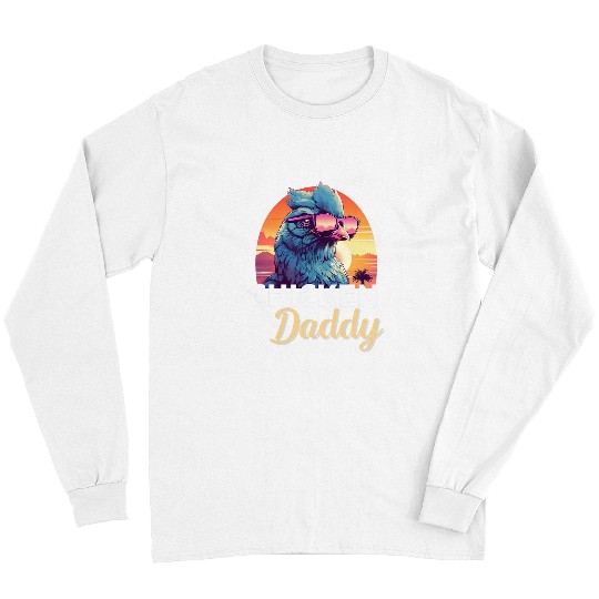 Chicken Pet Daddy Retro Synthwave Long Sleeves