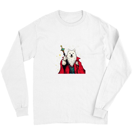 Samoyed Wizard Funny Dog Magic Long Sleeves