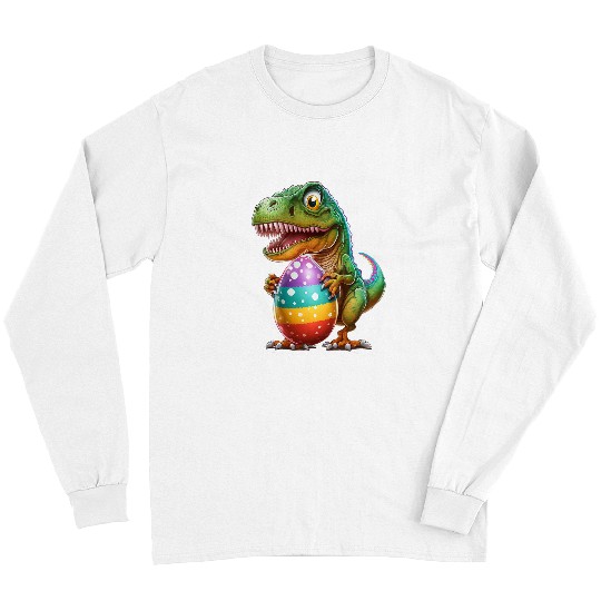 Dinosaur Pet Easter Tyrannosaurus rexs T rexs Dinosaur Easter Egg Kids 1 Long Sleeves