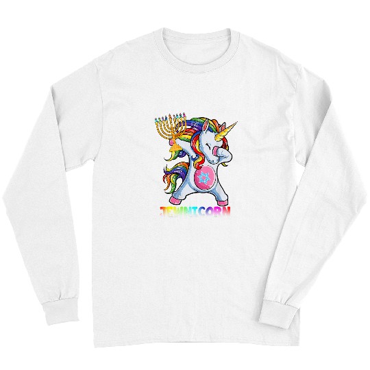 Unicorn Pet Hanukkah  Unicorn Jewnicorn Chanukah Jewish 6 Long Sleeves