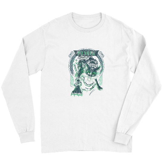 Coyote Mammal Viking Fenrir Scandinavian Pagan Norse Mythology Long Sleeves