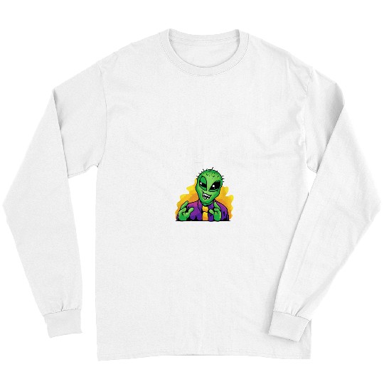 Aliens UFO Stay Weird Extraterrerstrial Alien Lover Space UFO 32 Long Sleeves