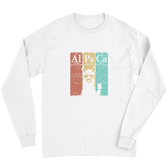 Llama Pet Periodic Table Elements Llama Alpaca vintages 9 Long Sleeves
