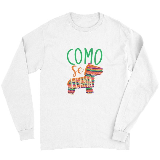 Llama Pet Funny Animal Llama Fiesta Pinata Alpaca Cinco De Mayo Long Sleeves