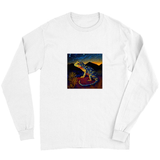 Gecko Pet Surrealism Starry Night Mediterranean Long Sleeves