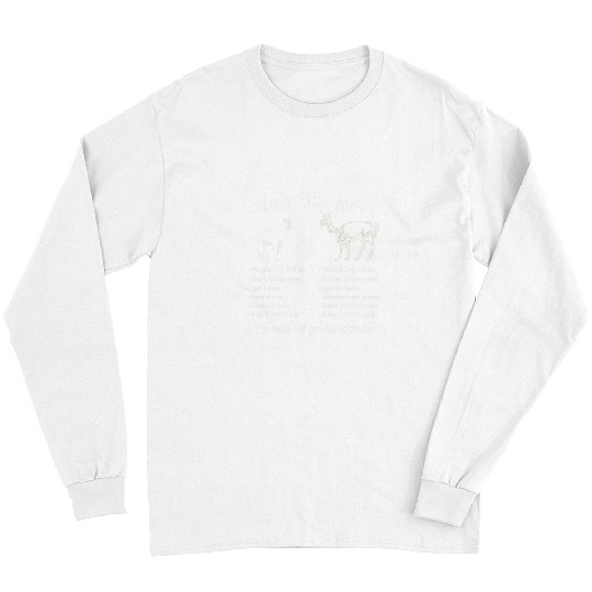 Llama Pet Funny Animal Facts Differences Llama Vs Alpaca Squad Lovers Long Sleeves