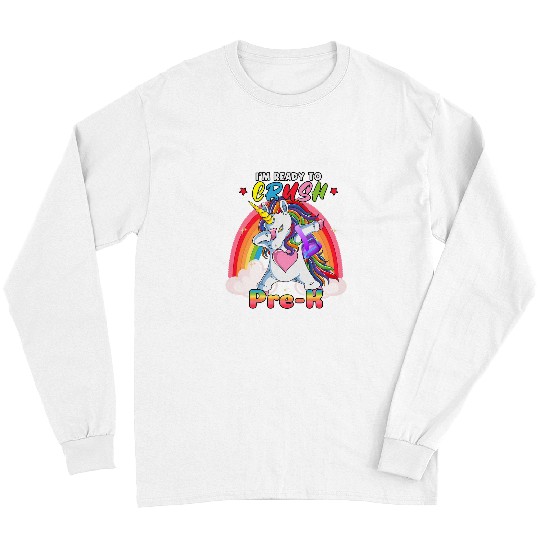 Unicorn Pet Pre K Pre School Back to School  Unicorn Rainbow Long Sleeves