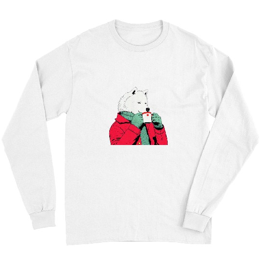 Samoyed Coffee Funny Dog Beverage 1 Long Sleeves