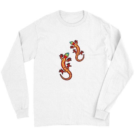 Gecko Pet Reptile Lizard Gecko Two Lizards Long Sleeves