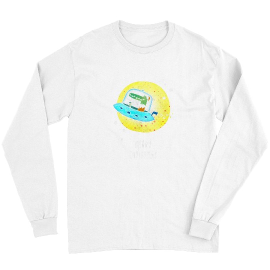 Alligator Pet Astronauts Funny Merry Rocking Space Crocodile Alligator Christmas Long Sleeves