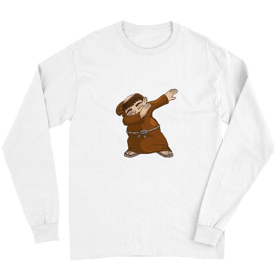 Dabbings Friar Funny Religious for Men Catholic Buddhist Monk Long Sleeves