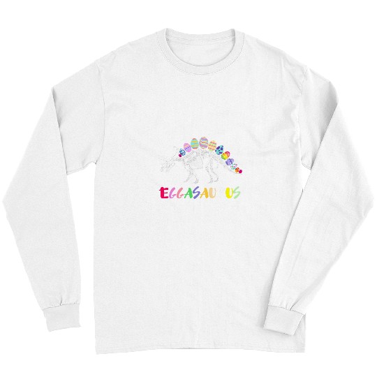 Dinosaur Pet eggasaurus stegosaurus egg dinosaur happy easter day 3 8 Long Sleeves