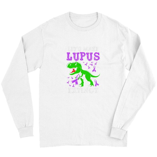 Dinosaur Pet Lets Make Lupus Extinct Purple T rexs Dinosaur Ribbon Kids Long Sleeves
