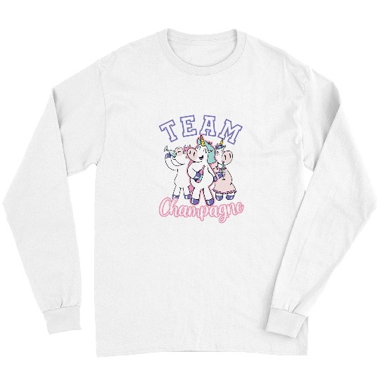 Unicorn Pet Team Champagne EVJF Unicorn Humour Team Bride Long Sleeves