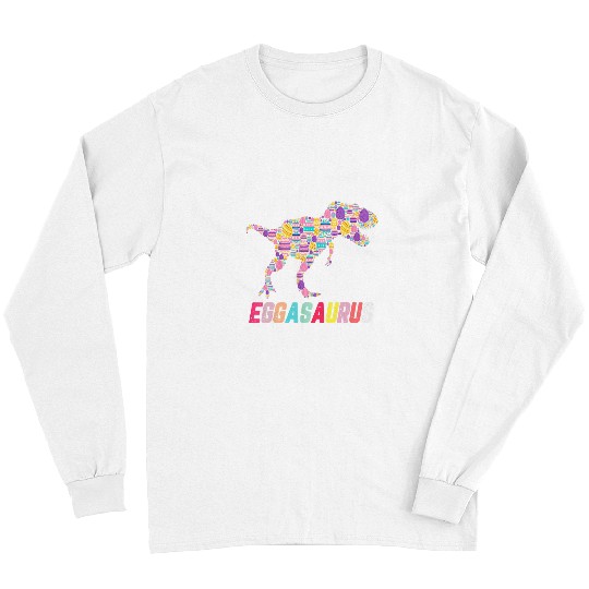 Dinosaur Pet Eggasaurus Stegosaurus Egg Dinosaur Happy Easter Day 3 Long Sleeves