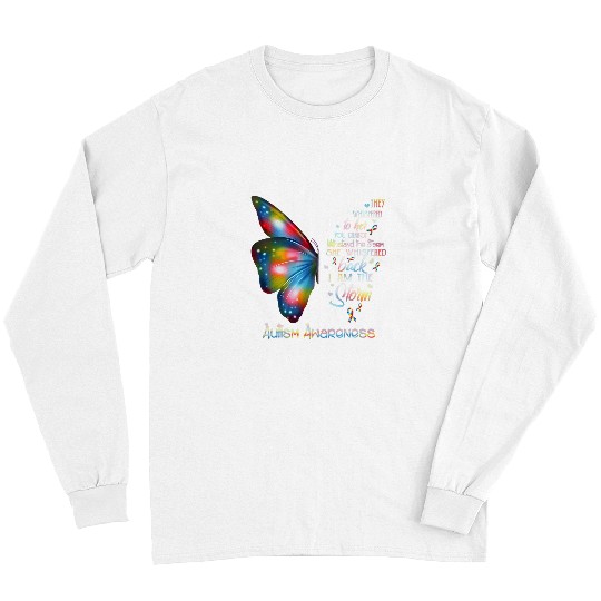 Autism Puzzle I am a storm Autism Awareness Butterfly Long Sleeves