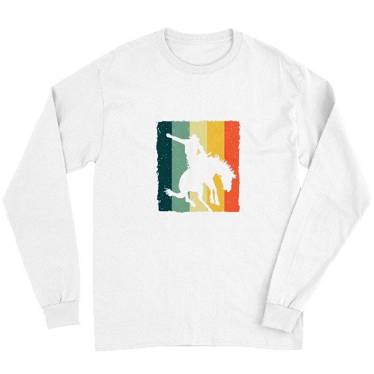 Horse Pet Funny Western Rodeo Design For Men Women Horse Barrel Racing Long Sleeves