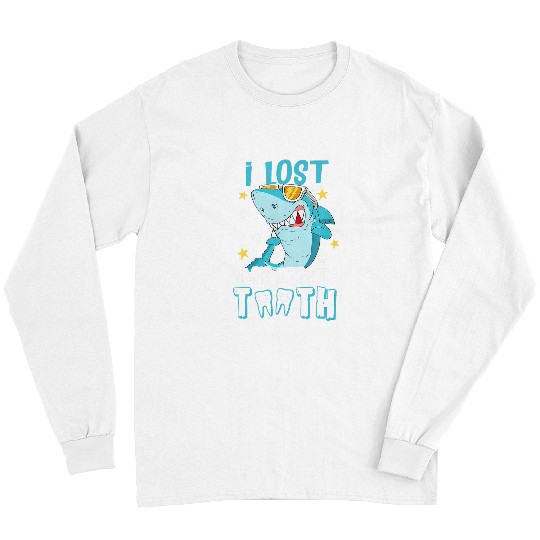 Shark Pet Kids Kids Funny Tooth Fairy Cute Shark I Lost My First Tooth Long Sleeves