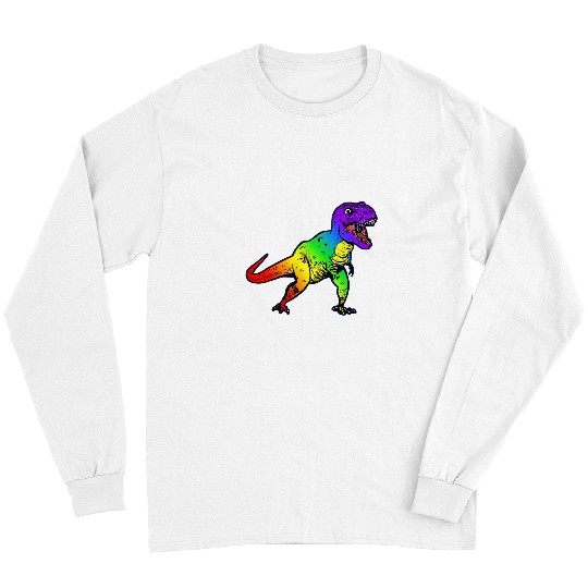 Dinosaur Pet LGBT Rainbow Trex Dinosaur LGBT Pride Month Long Sleeves