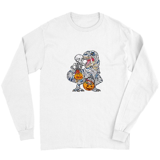 Dinosaur Pet Skull Halloween Dinosaur T rexs Skeletons Riding Mummy Pumpkin Kids Long Sleeves