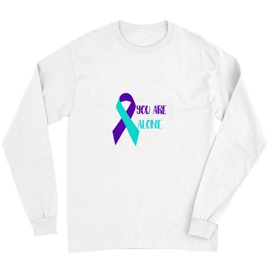 suicides Prevention 988 Ribbon You Are Not Alone Long Sleeves