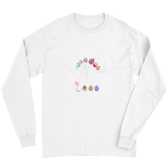 Dinosaur Pet Eggasaurus Stegosaurus Egg Dinosaur Happy Easter Long Sleeves