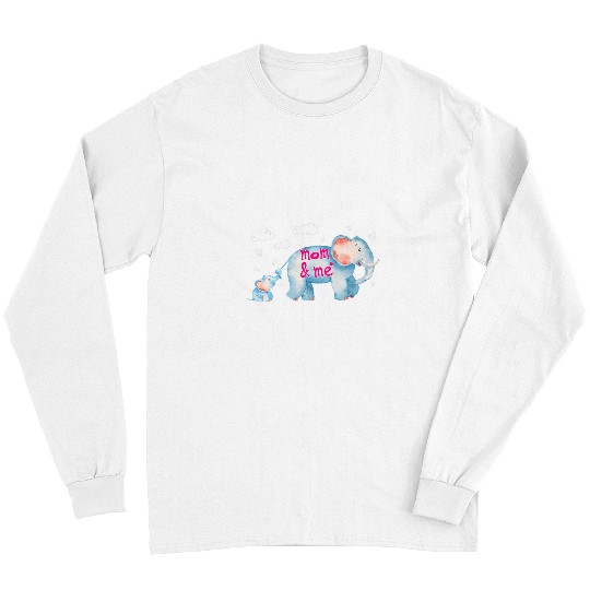 Elephant Mammal Mom And Me Mothers Day Mom Grandma Daughter Long Sleeves
