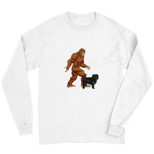 Funny bigfoots Walking Affenpinscher Sasquatch Dog Long Sleeves