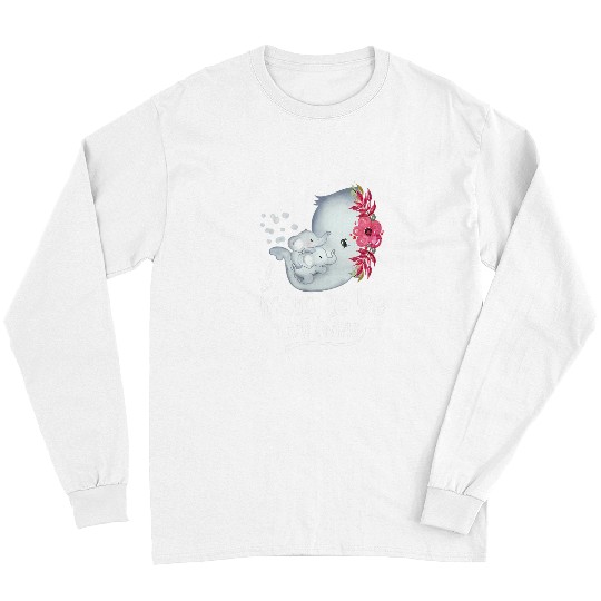 Elephant Mammal Mom To Be Of Twins Elephant Baby Shower Long Sleeves