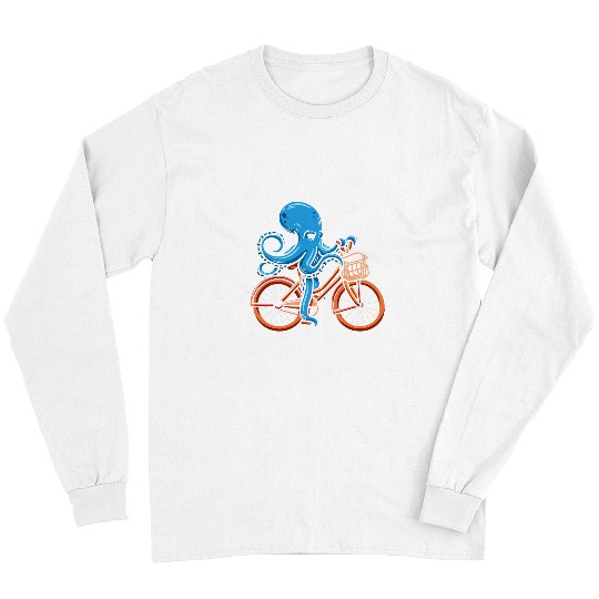 Octopus Pet Underwater Biking Deep Sea Biker Octopus Marine Biology Long Sleeves