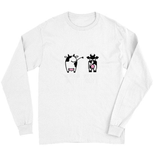 Cow Pet Retro Cow Butt My Normal Butt My 8 Bit Butt 8 Bit Long Sleeves